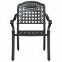 Silla de Jardín 2 pcs Negro 55 x 56.5 x 91cm Aluminio