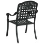 Silla de Jardín 2 pcs Negro 55 x 56.5 x 91cm Aluminio