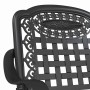 Silla de Jardín 2 pcs Negro 55 x 56.5 x 91cm Aluminio
