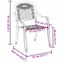 Silla de Jardín 2 pcs Negro 55 x 56.5 x 91cm Aluminio