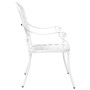 Silla de Jardín 2 pcs Blanco 55 x 56.5 x 91cm Aluminio