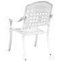 Silla de Jardín 2 pcs Blanco 55 x 56.5 x 91cm Aluminio