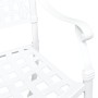 Silla de Jardín 2 pcs Blanco 55 x 56.5 x 91cm Aluminio