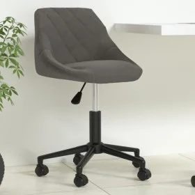 Drehbarer Bürostuhl aus dunkelgrauem Samt von vidaXL, Bürostühle - Ref: Foro24-335485, Preis: 95,30 €, Rabatt: %