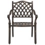 Silla de Jardín 2 pcs Bronce 55 x 56.5 x 91cm Aluminio