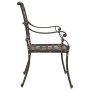 Silla de Jardín 2 pcs Bronce 55 x 56.5 x 91cm Aluminio
