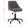 Drehbarer Bürostuhl aus dunkelgrauem Samt von vidaXL, Bürostühle - Ref: Foro24-335485, Preis: 96,38 €, Rabatt: %