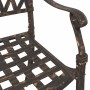 Silla de Jardín 2 pcs Bronce 55 x 56.5 x 91cm Aluminio