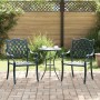Silla de Jardín 2 pcs Verde 55 x 56.5 x 91cm Aluminio
