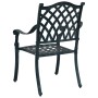 Silla de Jardín 2 pcs Verde 55 x 56.5 x 91cm Aluminio