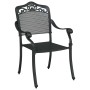 Silla de Jardín 2 pcs Negro 55 x 56.5 x 91cm Aluminio