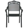 Silla de Jardín 2 pcs Negro 55 x 56.5 x 91cm Aluminio