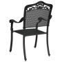 Silla de Jardín 2 pcs Negro 55 x 56.5 x 91cm Aluminio
