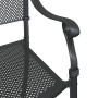 Silla de Jardín 2 pcs Negro 55 x 56.5 x 91cm Aluminio