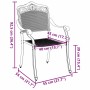 Silla de Jardín 2 pcs Negro 55 x 56.5 x 91cm Aluminio