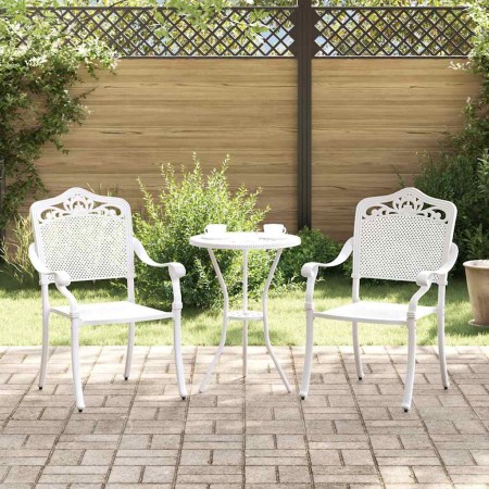 Silla de Jardín 2 pcs Blanco 55 x 56.5 x 91cm Aluminio en Sillas de jardín | Comprar online en Foro24