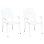 Silla de Jardín 2 pcs Blanco 55 x 56.5 x 91cm Aluminio en Sillas de jardín | Comprar online en Foro24