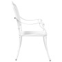 Silla de Jardín 2 pcs Blanco 55 x 56.5 x 91cm Aluminio en Sillas de jardín | Comprar online en Foro24