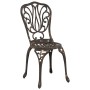 Juego Bistro de Jardín 3 pcs Bronce Aluminio