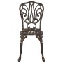 Juego Bistro de Jardín 3 pcs Bronce Aluminio