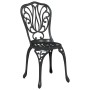 Juego Bistro de Jardín 3 pcs Negro Aluminio