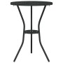 Juego Bistro de Jardín 3 pcs Negro Aluminio