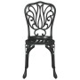 Juego Bistro de Jardín 3 pcs Negro Aluminio
