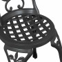 Juego Bistro de Jardín 3 pcs Negro Aluminio