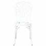 Juego Bistro de Jardín 3 pcs Blanco Aluminio