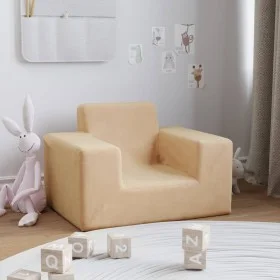 Cremefarbenes, weiches Plüsch-Kindersofa von vidaXL, Baby- und Kleinkindmöbel - Ref: Foro24-341812, Preis: 29,90 €, Rabatt: %
