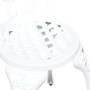 Juego Bistro de Jardín 3 pcs Blanco Aluminio
