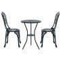 Juego Bistro de Jardín 3 pcs Verde Aluminio