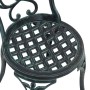 Juego Bistro de Jardín 3 pcs Verde Aluminio