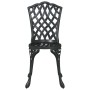 Juego Bistro de Jardín 3 pcs Negro Aluminio