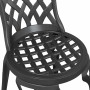Juego Bistro de Jardín 3 pcs Negro Aluminio
