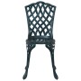 Juego Bistro de Jardín 3 pcs Verde Aluminio