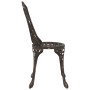 Silla de Jardín 2 pcs Bronce 55 x 56.5 x 91cm Aluminio