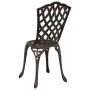Silla de Jardín 2 pcs Bronce 55 x 56.5 x 91cm Aluminio