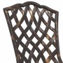 Silla de Jardín 2 pcs Bronce 55 x 56.5 x 91cm Aluminio