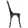 Silla de Jardín 2 pcs Negro 55 x 56.5 x 91cm Aluminio