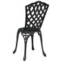 Silla de Jardín 2 pcs Negro 55 x 56.5 x 91cm Aluminio