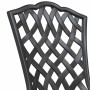 Silla de Jardín 2 pcs Negro 55 x 56.5 x 91cm Aluminio