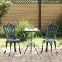 Silla de Jardín con cojín 2 pcs Verde 55 x 56.5 x 91cm Aluminio