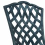 Silla de Jardín con cojín 2 pcs Verde 55 x 56.5 x 91cm Aluminio