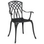 Silla de Jardín 2 pcs Negro 55 x 56.5 x 91cm Aluminio