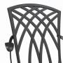 Silla de Jardín 2 pcs Negro 55 x 56.5 x 91cm Aluminio