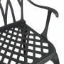 Silla de Jardín 2 pcs Negro 55 x 56.5 x 91cm Aluminio