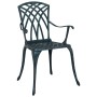 Silla de Jardín 2 pcs Verde 55 x 56.5 x 91cm Aluminio