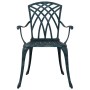 Silla de Jardín 2 pcs Verde 55 x 56.5 x 91cm Aluminio