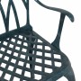 Silla de Jardín 2 pcs Verde 55 x 56.5 x 91cm Aluminio